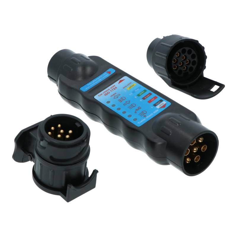 Carpoint 0438120 3-in-1-Testset für Anhängerbeleuchtung mit 2 Adaptors, Schwarz von Carpoint