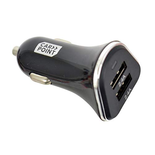 Carpoint autoladegerät USB doppelt 12/24V 2.4A schwarz - 0517010 von Carpoint