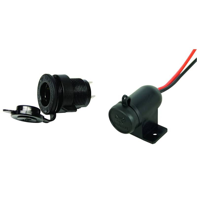 Carpoint 0523405 Einbau Steckdose 12V & 0523484 Aufbau Steckdose 12V Wasserdicht von Carpoint