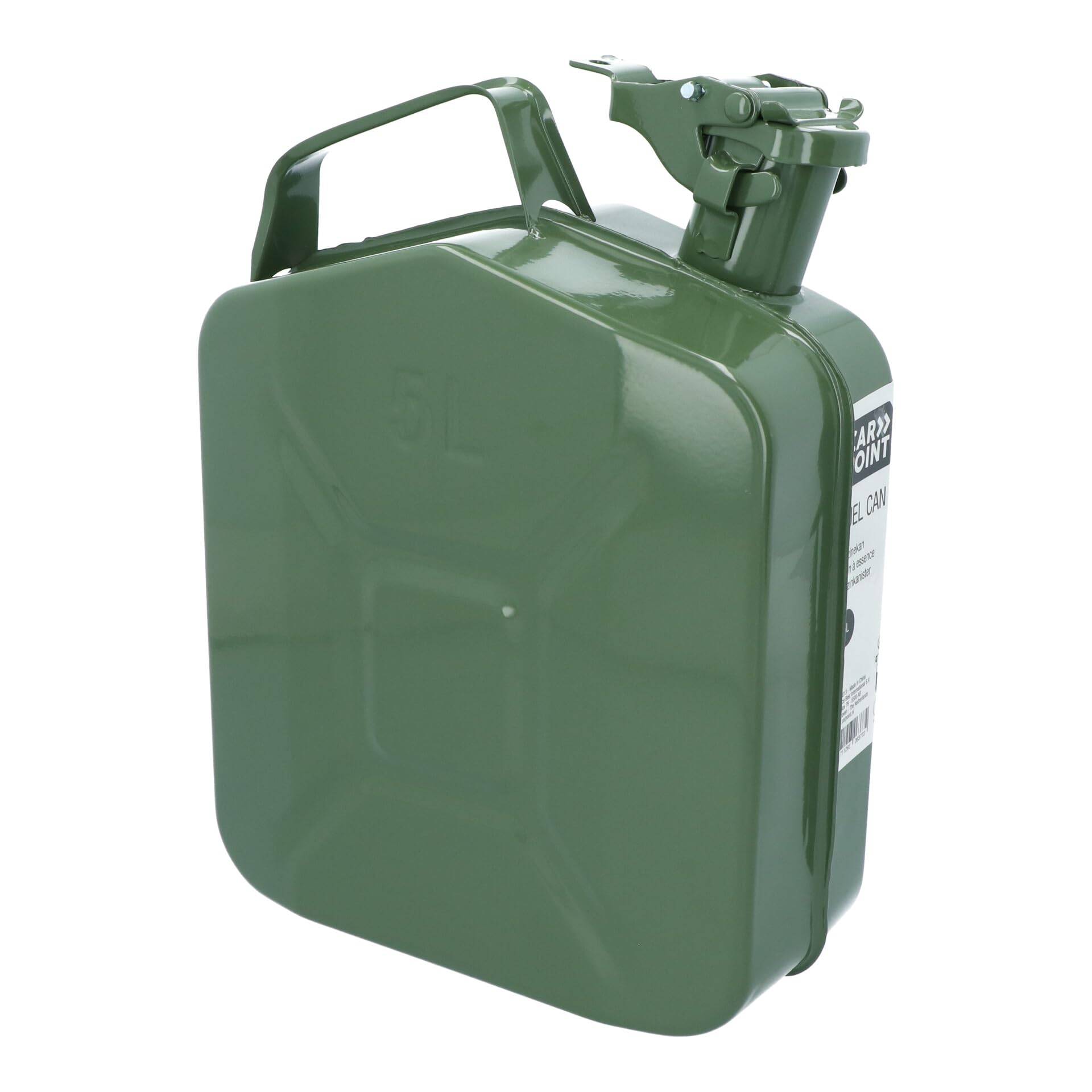 CARPOINT Benzinkanister/Reservekanister 5L grünes Metall UN-geprüft von Carpoint