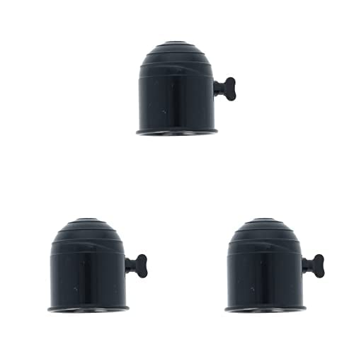 Carpoint CPT0410107 410107 Kappe für Anhängerkupplung mit Schloss, schwarz, 3er Pack von Carpoint
