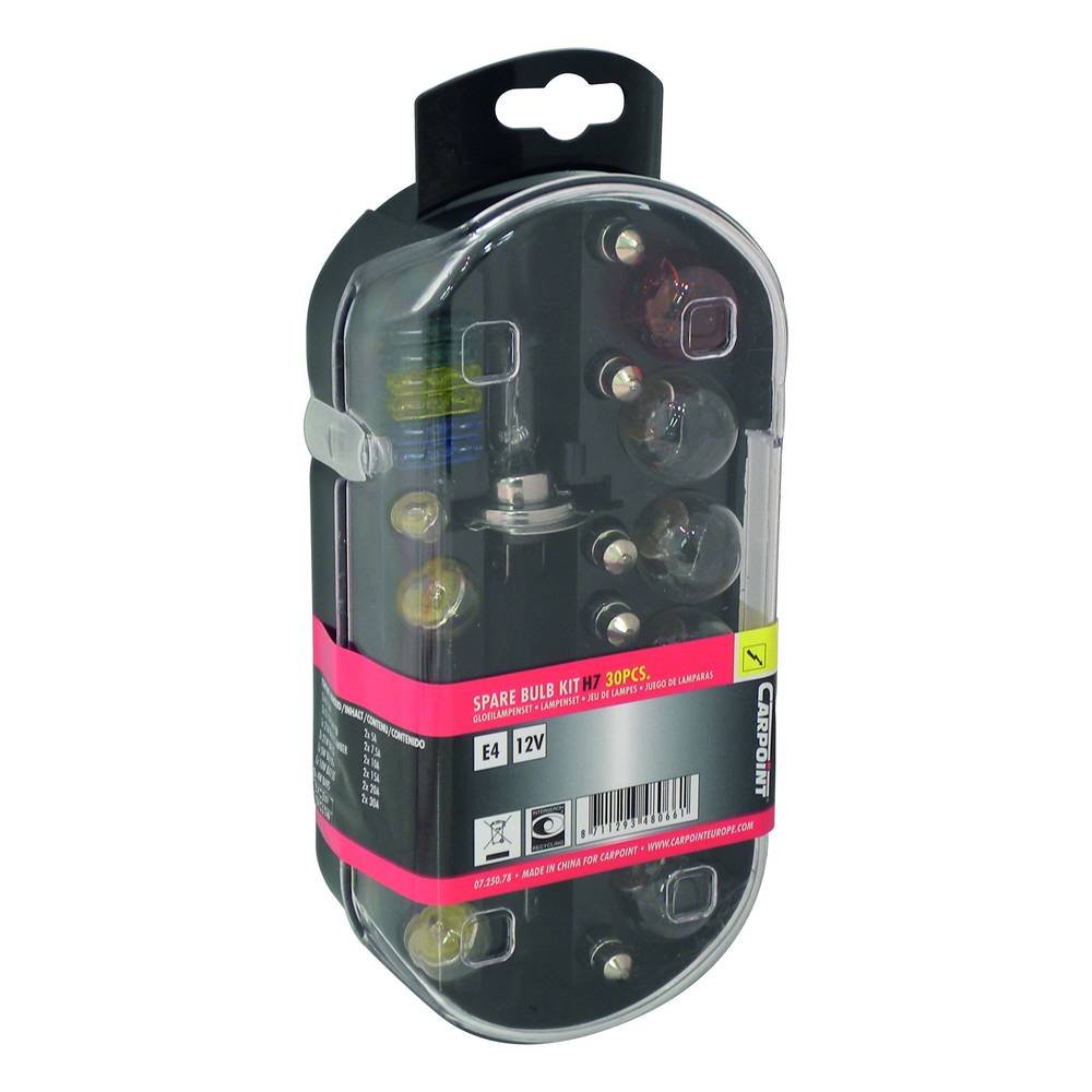 Carpoint "longlife" Profi-Ersatzlampen-Kasten H7 30-teiliges Set von Carpoint