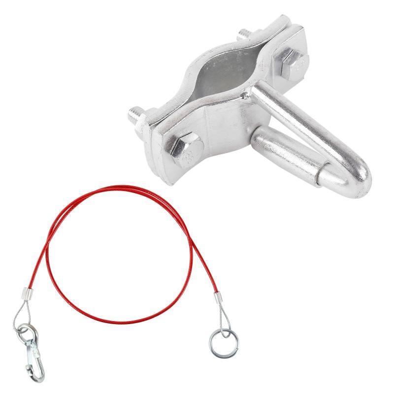 Carpoint Halter für Anhängerabreisseil Federöse universal passend verzinkt + Abreisseil Rot 100 cm Hollandöse von Carpoint