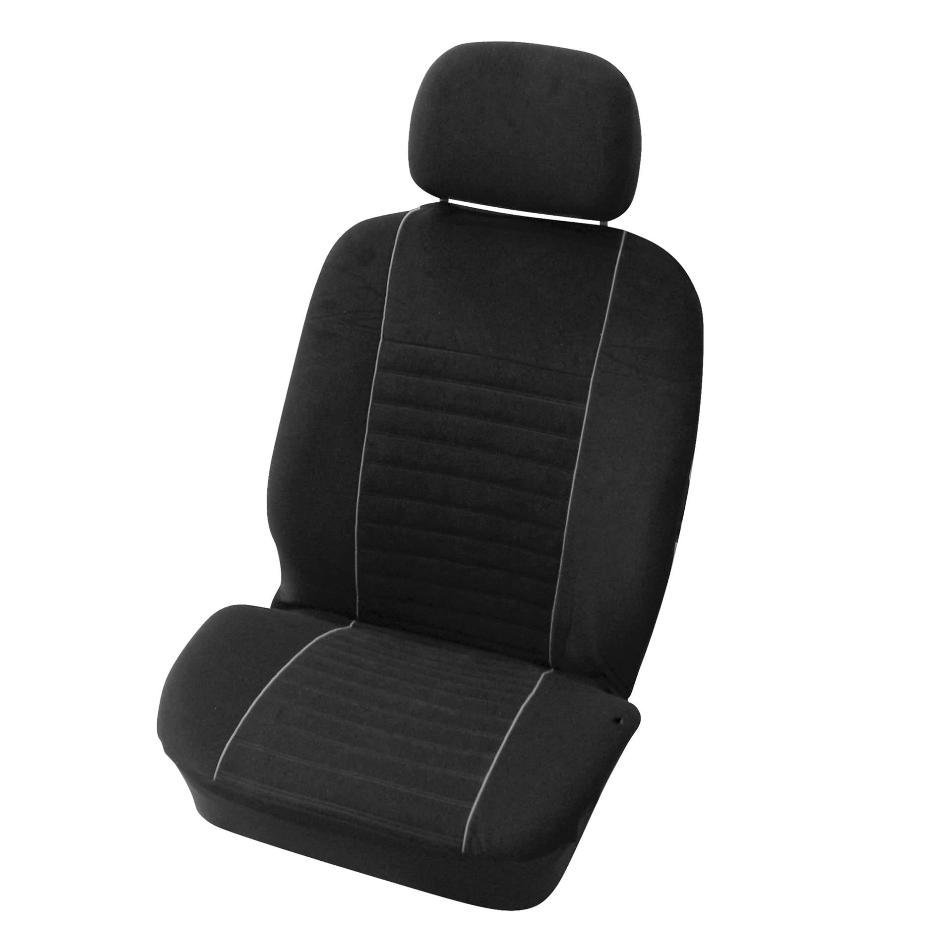 Sitzbezüge Vordersitz 4-teilig Velours Schwarz/Grau Sitzbezüge Vordersitz 4-teilig Velours Schwarz/Grau von Carpoint