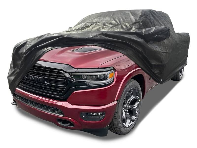 CarsCover Passgenau für 2019–2023 Dodge Ram 1500 Crew Cab Quad Cab 1,7 m Bettkasten kurzes Bett Xtrashield Schwarze LKW-Autoabdeckung von CarsCover.com