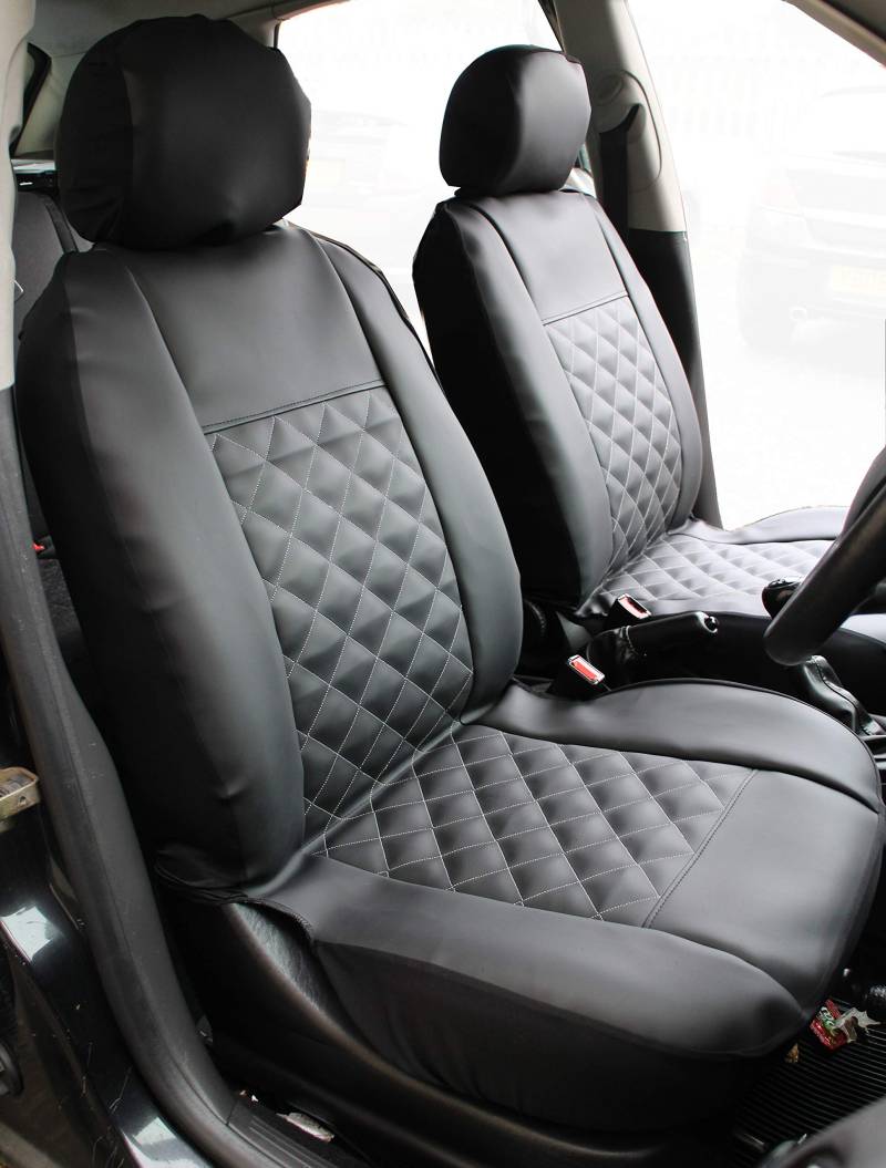 Carseatcover-UK® Autositzbezüge, Vorderseite, Lederoptik, 1 Paar von Carseatcover-UK