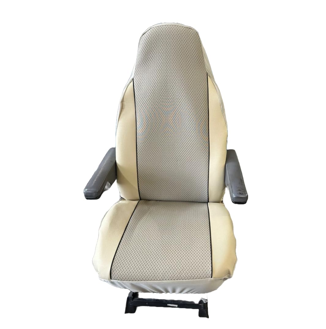 Carseatcover-UK MHMFAB076 Wohnmobil Sitzbezüge [Universelle Passform] [Auswahl aus 10 Stoffen] [gewebtes Beige] von Carseatcover-UK