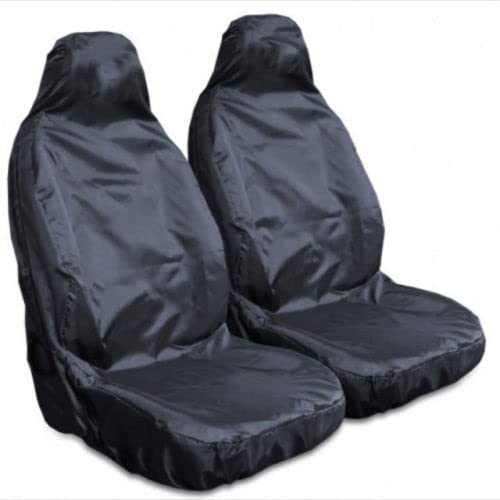 Carseatcover-UK Sitzbezüge Auto, Autositzbezüge, Vordersitze Sitzschoner, Universal Schonbezüge Für Autositze Autositzschoner Autositzauflage Schutz, Schwarzer wasserdichter Stoff Carseatcover-UK Sitzbezüge Auto, Autositzbezüge, Vordersitze Sitzschoner, Universal Schonbezüge Für Autositze Autositzschoner Autositzauflage Schutz, Schwarzer wasserdichter Stoff von Carseatcover-UK