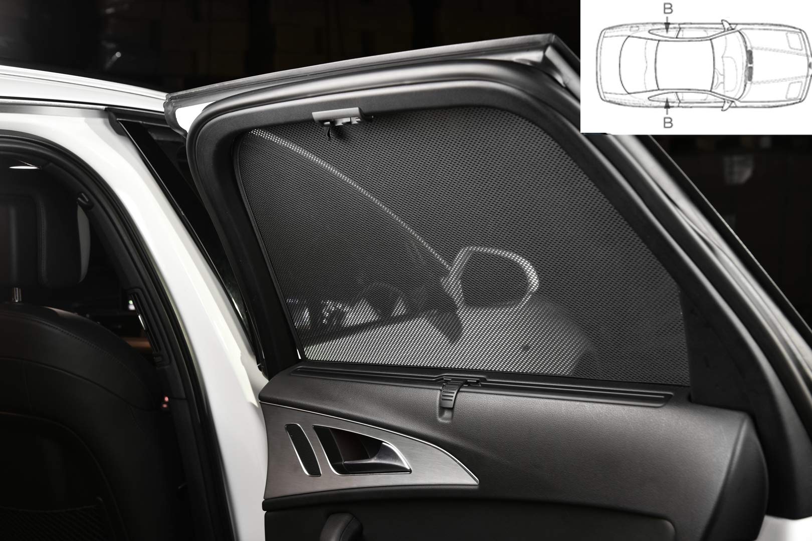 Satz Car Shades (Hintertüren) kompatibel mit Ford Focus IV HB 5-türer 2018- (2-teilig) von Carshades