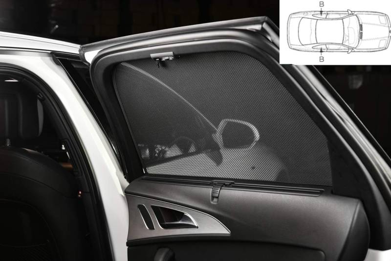 Satz Car Shades (Hintertüren) kompatibel mit Kia Carens 5 türer 2013- (2-teilig) von Carshades