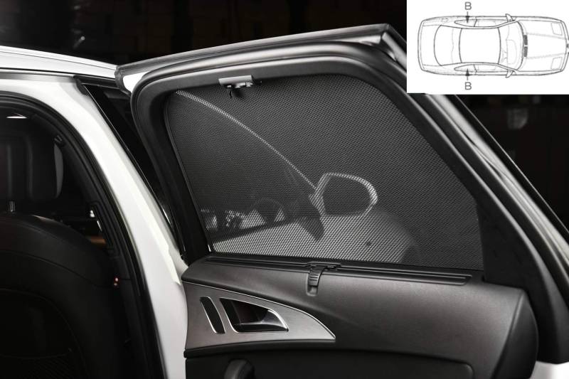 Satz Car Shades (Hintertüren) kompatibel mit Ford Ranger 2AW 4 türer 2007-2011 (2-teilig) von CAR SHADES