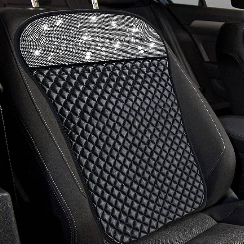 Carshaping Bling Strass Auto Sitzkissen, Auto-Sitzmatte, Strass Kunstleder Auto Rücksitz Matte (1PC Rückenlehnenkissen) von Carshaping