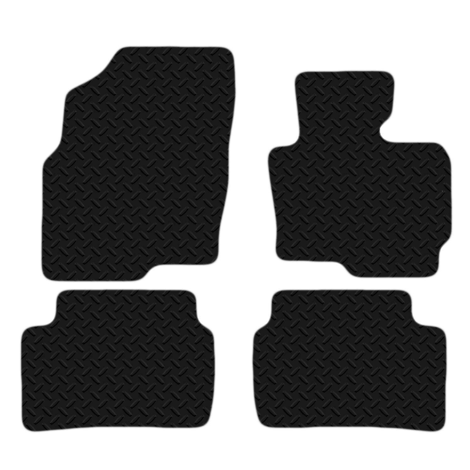 Carsio Auto-Fußmatten aus Gummi, für Mazda CX-5 2011–2016, 3 mm, Schwarz, 4-teiliges Set von Carsio