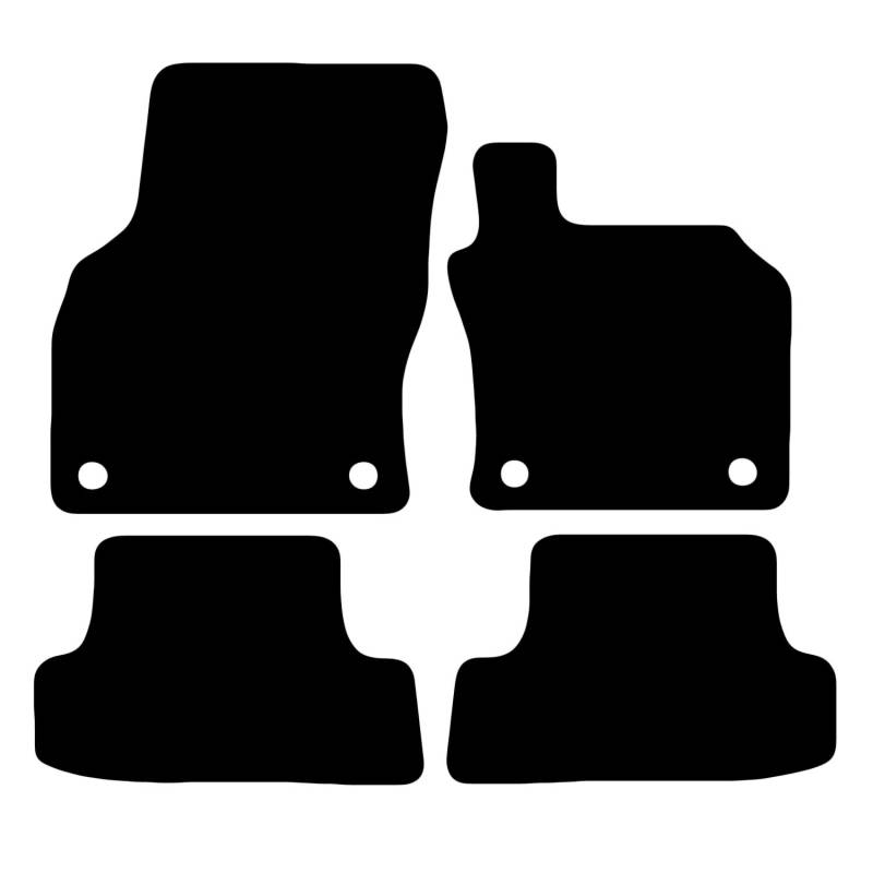 Carsio CARP-CUT-2893-(55x4) Autoteppiche, schwarz von Carsio