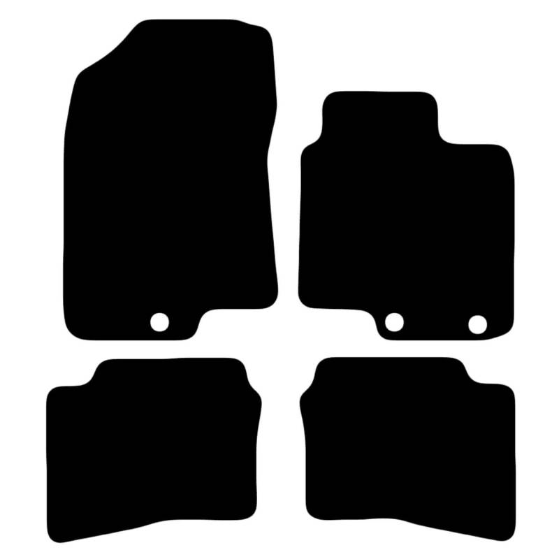 Carsio CARP-CUT-3463-(55 x 3) Autoteppiche, schwarz von Carsio