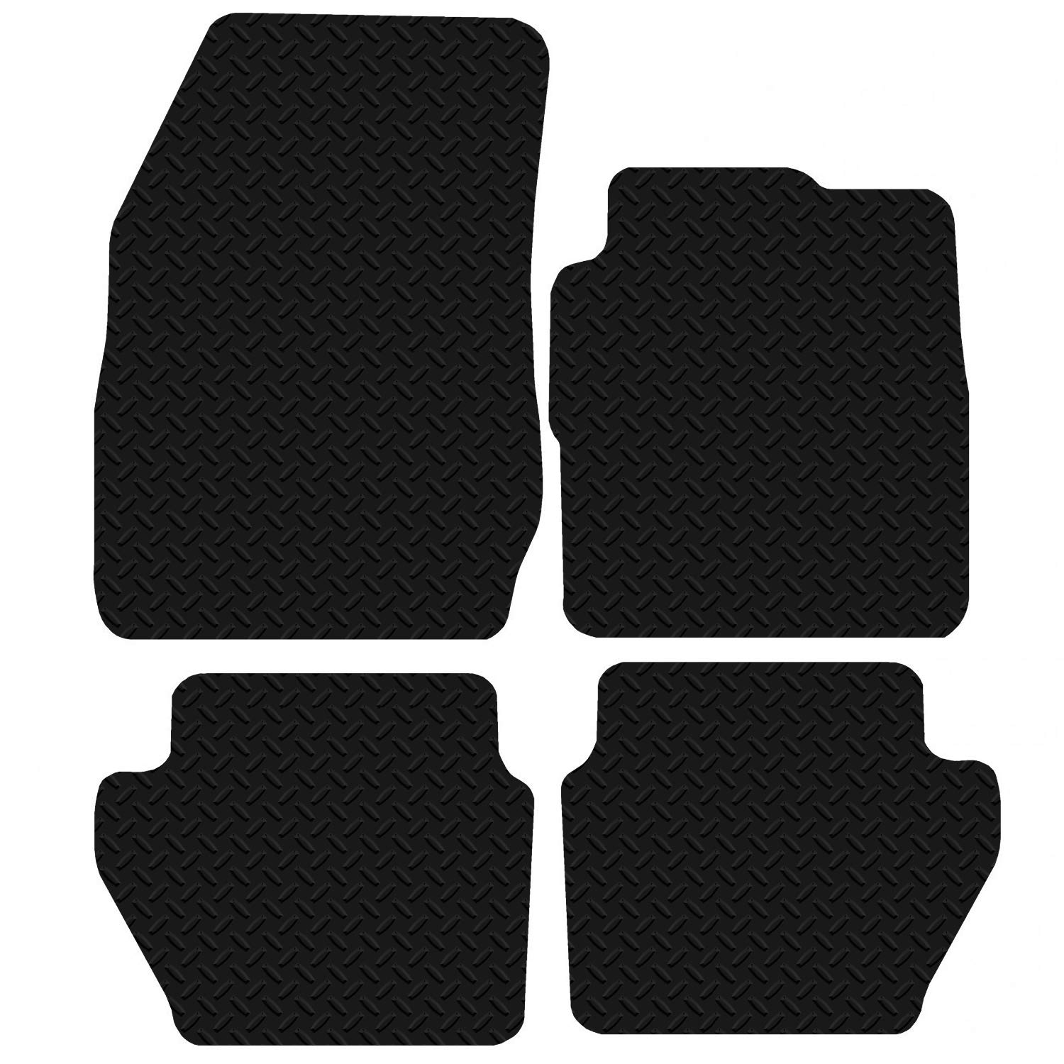 Carsio CUT-1084 schwarzer Bodengummi für Ford Fiesta ab 2009 MK7, maßgeschneiderte Autofußmatten, 3 mm, 4-teiliges Set Carsio CUT-1084 schwarzer Bodengummi für Ford Fiesta ab 2009 MK7, maßgeschneiderte Autofußmatten, 3 mm, 4-teiliges Set von Carsio