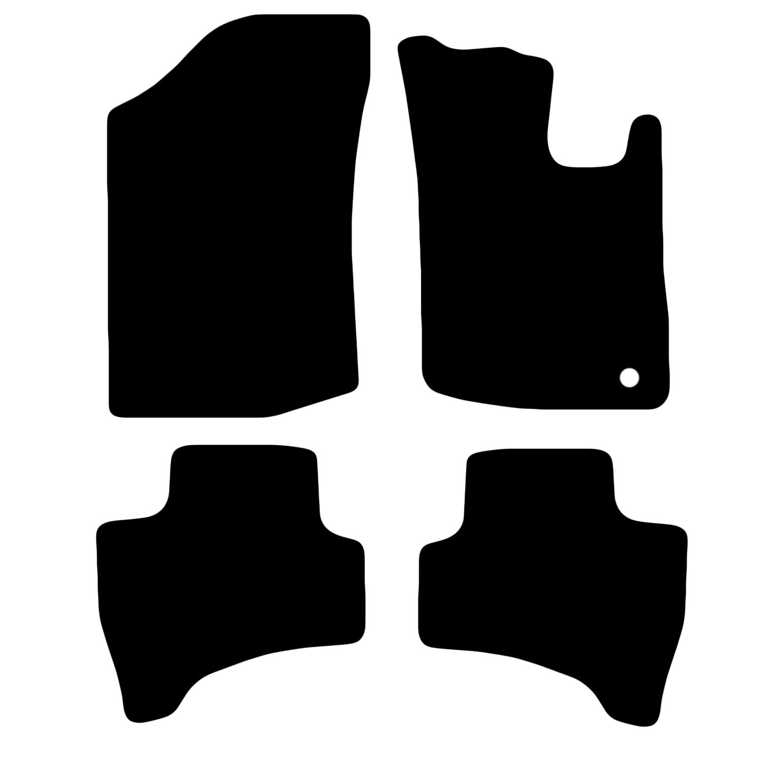 Carsio CARP-CUT-2251-(36 x 1) maßgeschneiderte Schwarze Teppich-Fußmatten für Citroen C1 2005–2015 – 4-teiliges Set mit 4 Clips von Carsio