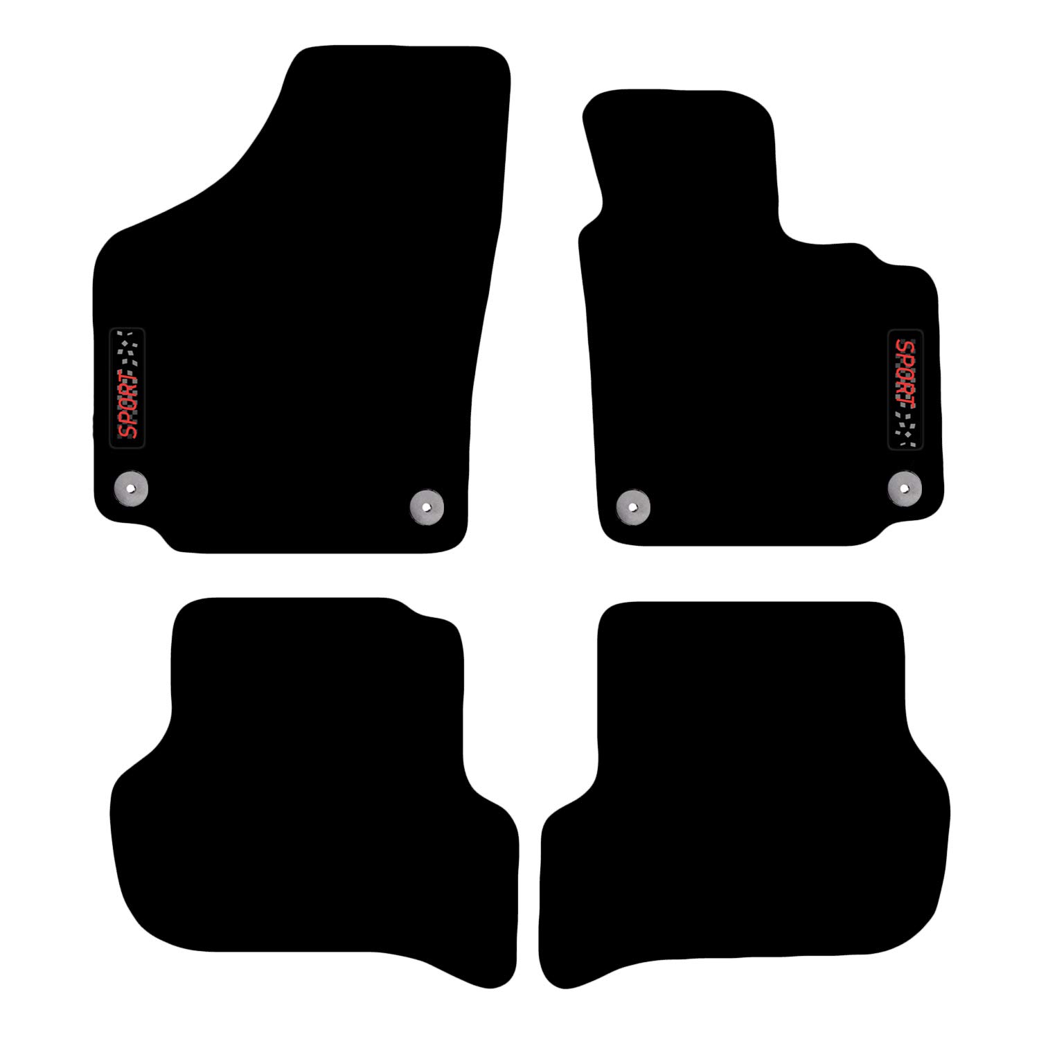 Carsio Maßgeschneiderte Auto-Fußmatten für Seat Altea 2009 bis 2011 mit Logo von Carsio