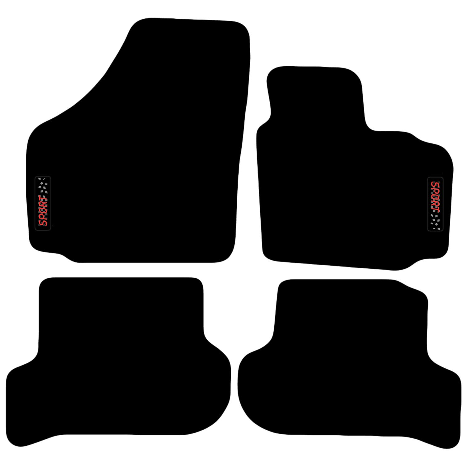 Carsio Maßgeschneiderte Auto-Fußmatten für Seat Altea XL 2006 bis 2015 mit Logo von Carsio