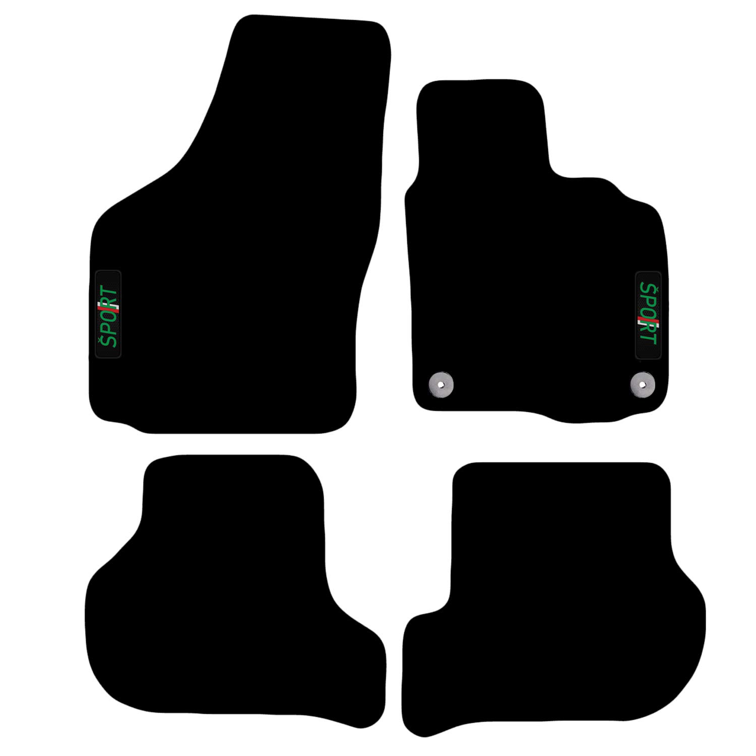 Carsio Maßgeschneiderte Auto-Fußmatten für Skoda Octavia 2008 bis 2013 mit Logo 2 Clips Carsio Maßgeschneiderte Auto-Fußmatten für Skoda Octavia 2008 bis 2013 mit Logo 2 Clips von Carsio