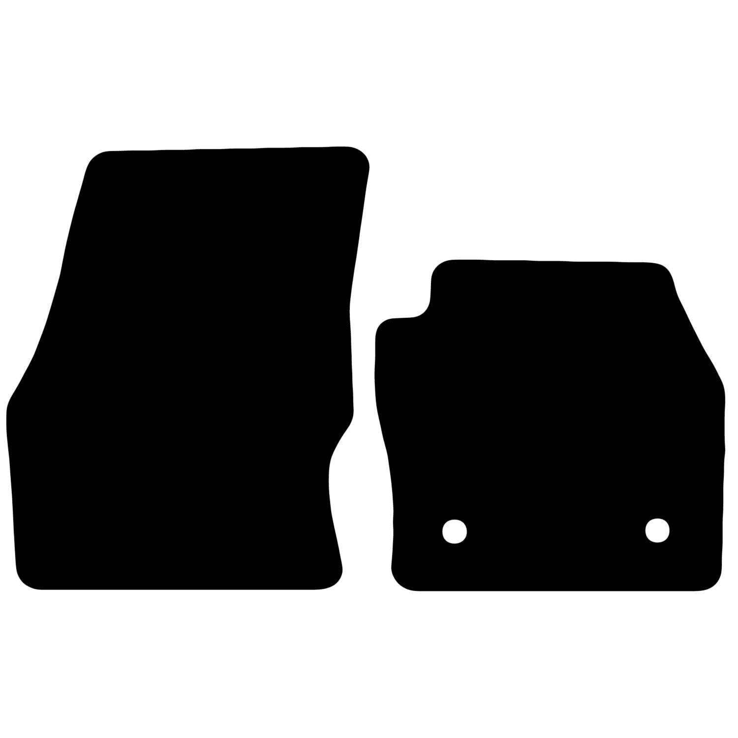 Carsio Maßgeschneiderte Schwarze Fußmatten für Transit Connect 2014–2016 – 4-teiliges Set mit 2 Clips von Carsio