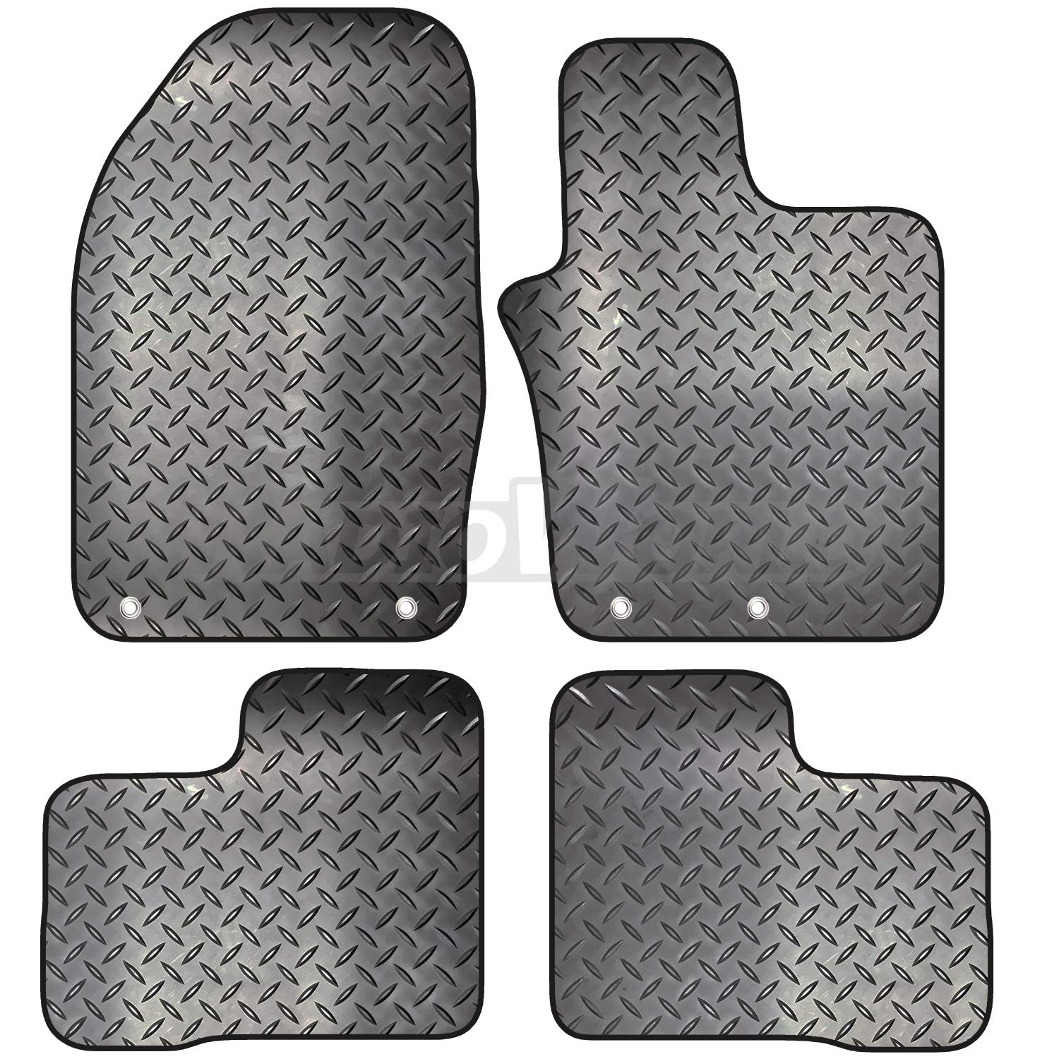Carsio Maßgeschneidertes 4-teiliges Gummimatten-Set mit 4 Clips für FIAT 500X ab 2014. Carsio Maßgeschneidertes 4-teiliges Gummimatten-Set mit 4 Clips für FIAT 500X ab 2014. von Carsio