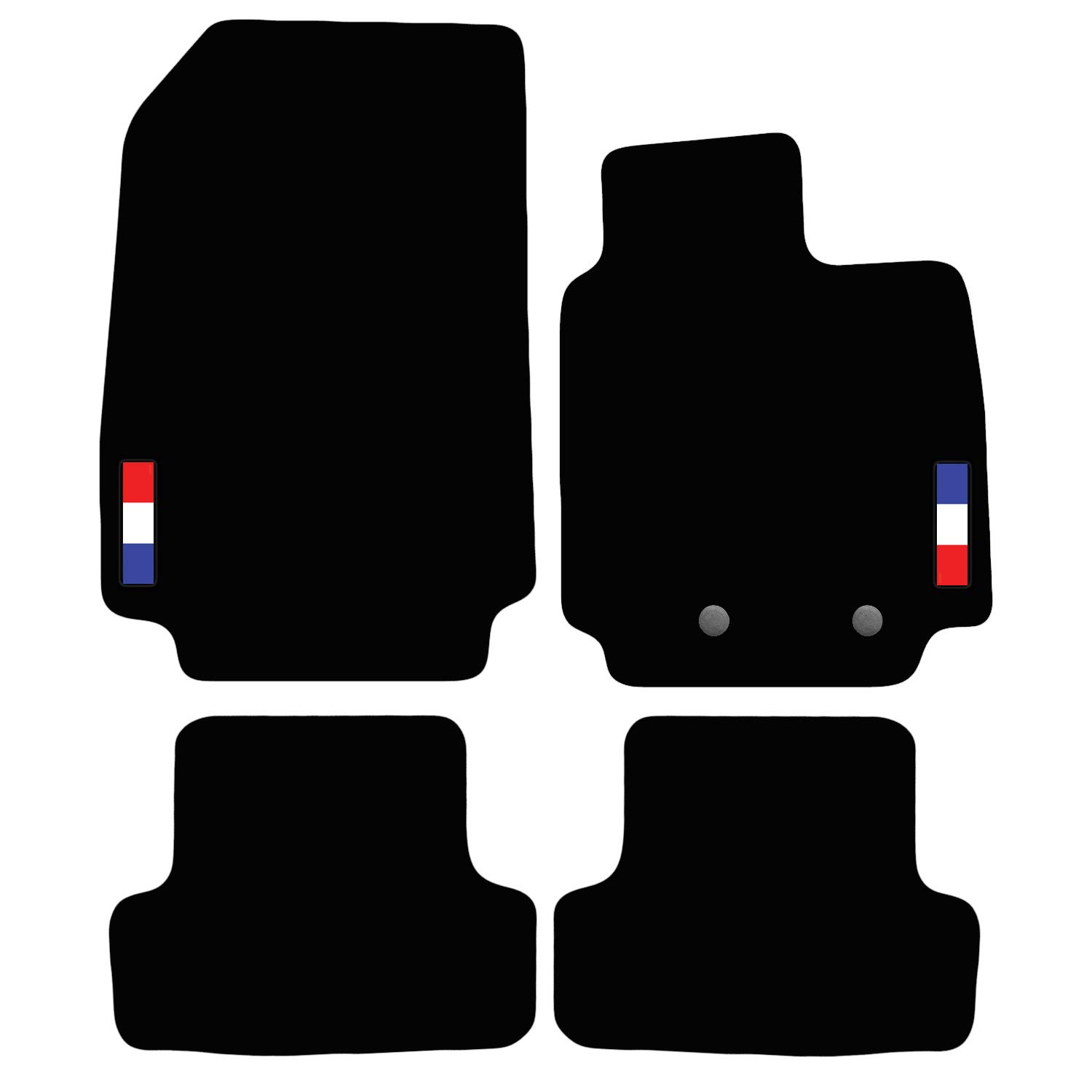Carsio Passgenaue Auto-Fußmatten für Renault Clio 2009 bis 2013 mit Logo 2 Clips Carsio Passgenaue Auto-Fußmatten für Renault Clio 2009 bis 2013 mit Logo 2 Clips von Carsio
