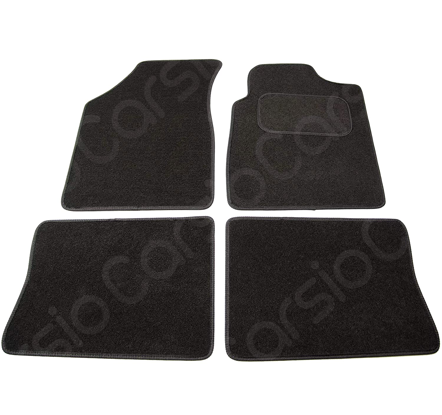 Carsio Teppich-Fußmatten für Renault Clio 1998 2005, maßgeschneiderte Passform, komplettes Zubehör, schwarz, passgenau – für jedes Wetter, rutschfeste Unterseite und schwarzer Rand Carsio Teppich-Fußmatten für Renault Clio 1998 2005, maßgeschneiderte Passform, komplettes Zubehör, schwarz, passgenau – für jedes Wetter, rutschfeste Unterseite und schwarzer Rand von Carsio