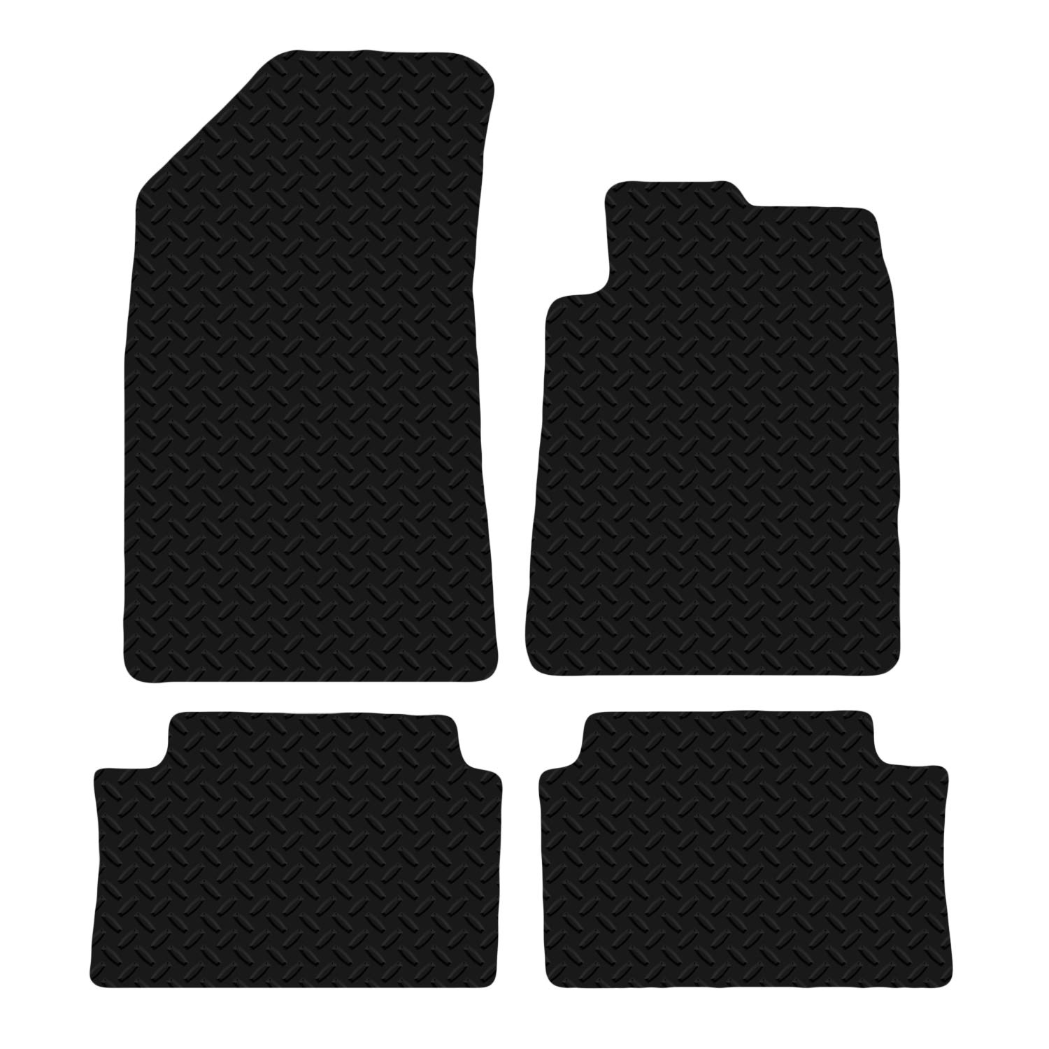 Carsio Schwarze Gummi-Fußmatten für Peugeot 508 SW ab 2011, 3 mm, 4-teiliges Set Carsio Schwarze Gummi-Fußmatten für Peugeot 508 SW ab 2011, 3 mm, 4-teiliges Set von Carsio
