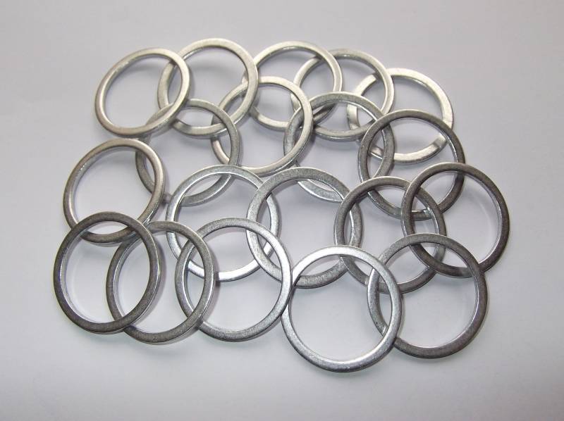 Cartec 100 Stück Aluminium-Dichtringe DIN 7603 Form A, Silber, 26 x 32 x 2,0 mm, VPE: 100 STÜCK von Cartec