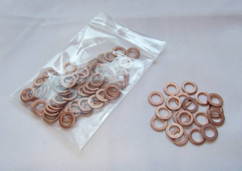 Cartec Kupfer Dichtringe 6x10x1.0 mm DIN 7603 Form A, 100 Stück, Weichgeglüht, max. +300 °C von Cartec