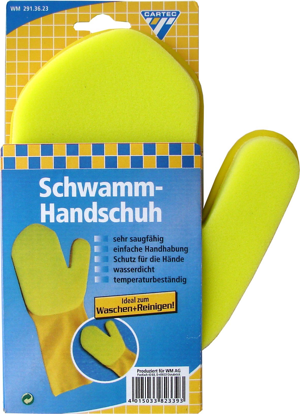 Cartec 2913623 Waschhandschuh mit Schwamm von Cartec