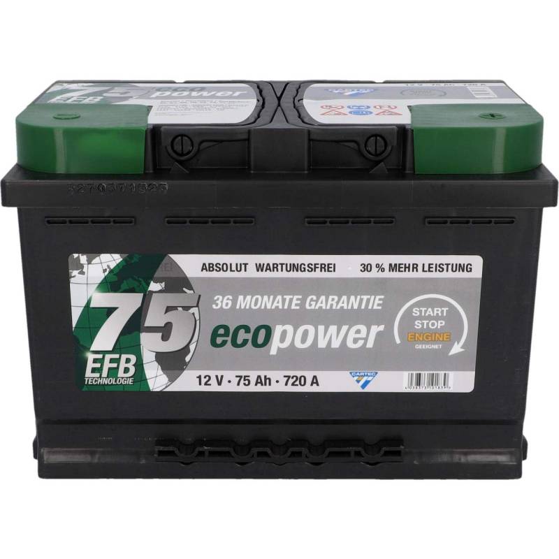 Cartec EcoPower Batterie EFB Parent (65 Ah, 570 A) von Cartec