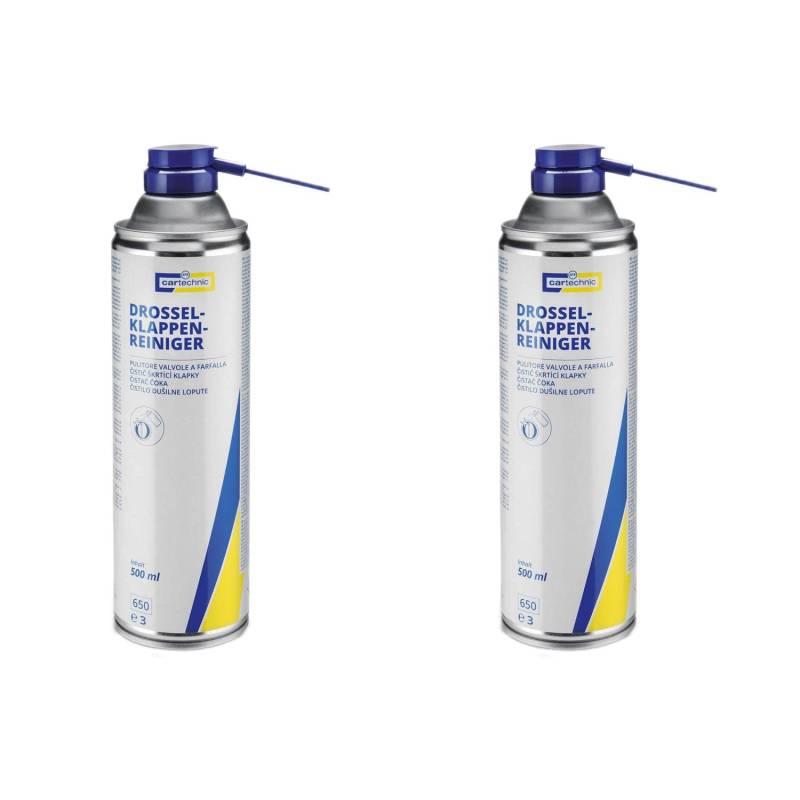 2x CARTECHNIC Drosselklappenreiniger Vergaser Ansaugsystem AGR Reiniger 500 ml von Cartechnic