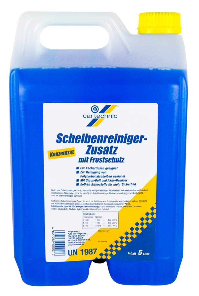 Cartechnic Scheibenreiniger-Zusatz mit Frostschutz Konzentrat 5L von Cartechnic