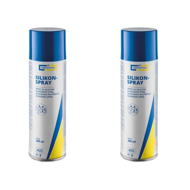 CARTECHNIC 2X Silikonspray Gleitmittel Trennmittel Pflegemittel Schutzmittel 300 ml von CARTECHNIC