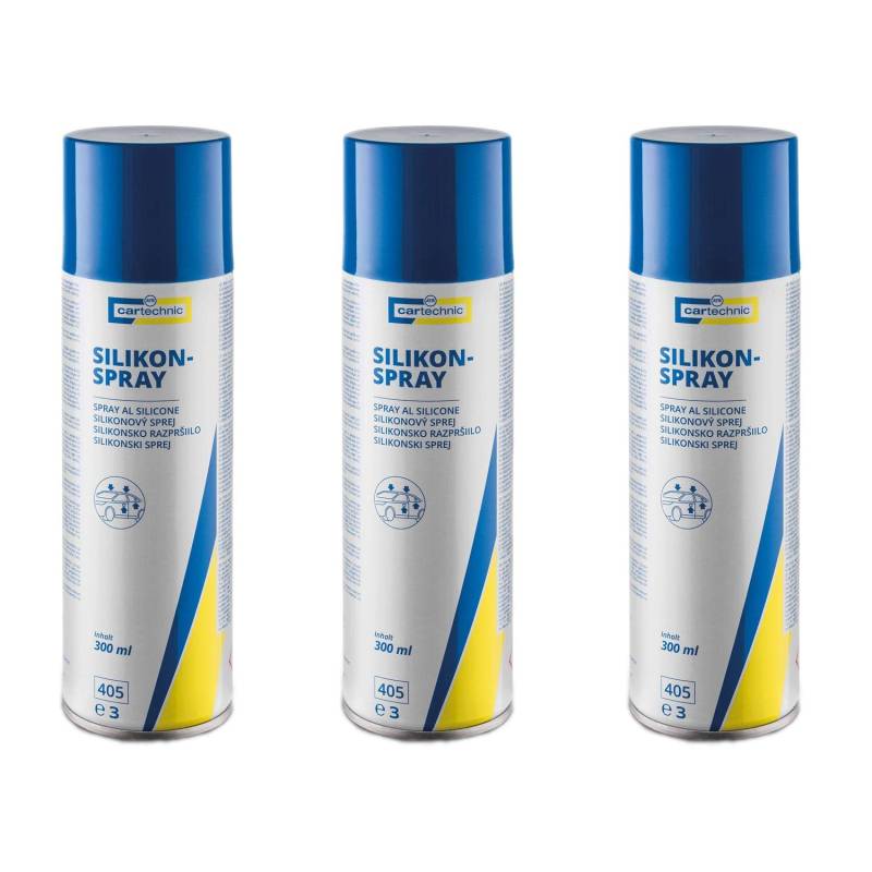 CARTECHNIC 3X Silikonspray Gleitmittel Trennmittel Pflegemittel Schutzmittel 300 ml von CARTECHNIC