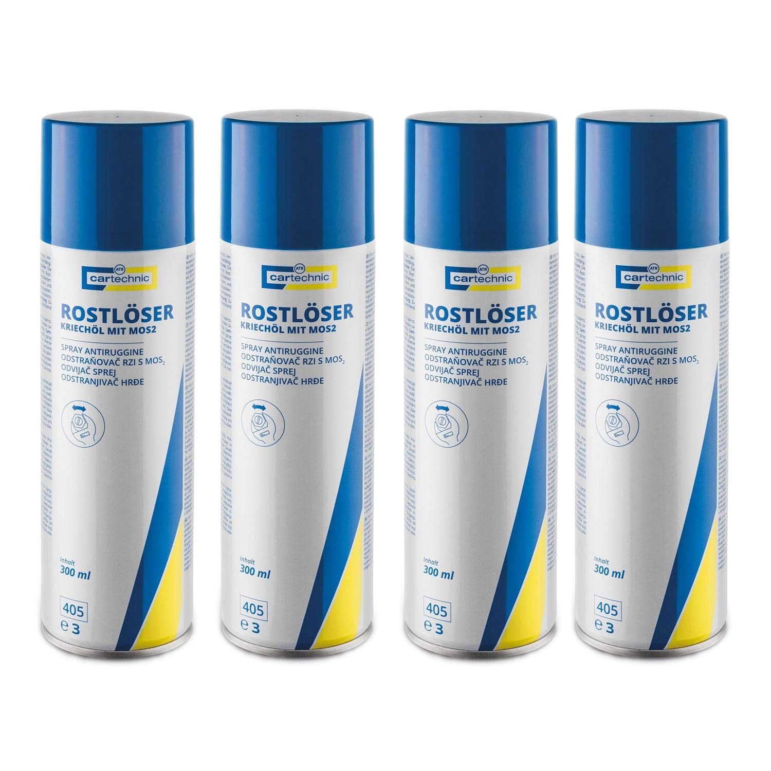 CARTECHNIC 4X Rostlöser Rostentferner Entroster Anti-Rost Kriechöl mit MOS2 300 ml CARTECHNIC 4X Rostlöser Rostentferner Entroster Anti-Rost Kriechöl mit MOS2 300 ml von CARTECHNIC