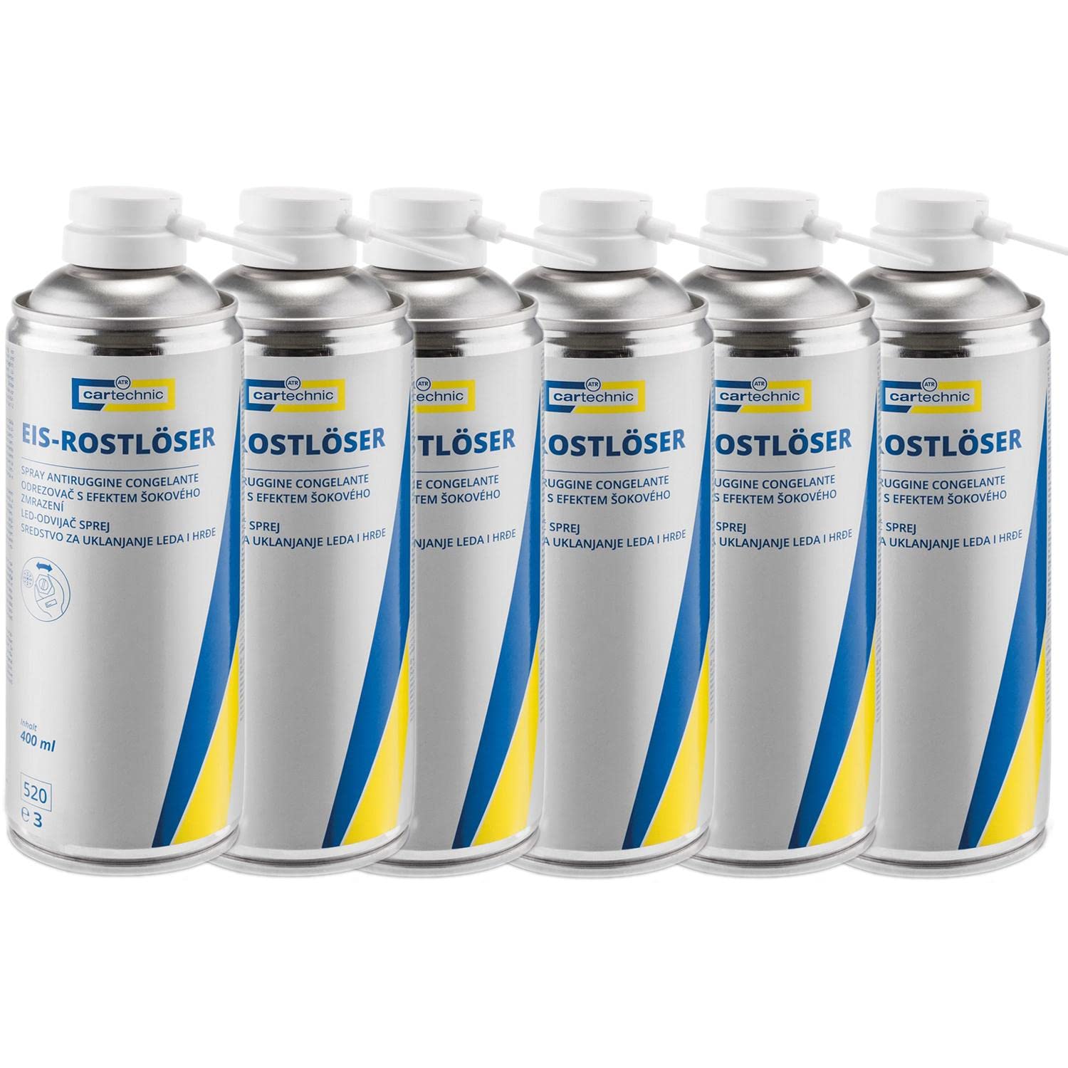 CARTECHNIC 6X EIS-Rostlöser Eisspray Rostumwandler Super Crack Kriechöl 400ml CARTECHNIC 6X EIS-Rostlöser Eisspray Rostumwandler Super Crack Kriechöl 400ml von CARTECHNIC