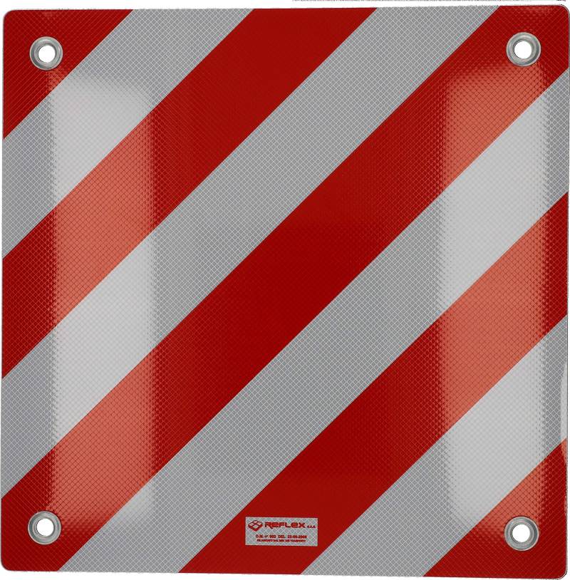 Cartrend 10615 Warntafel Italien Warnschild hinten Aluminium 50 x 50 cm reflektierend rot-weiß Heckträger/Fahrradträger für Auto,Camping von cartrend