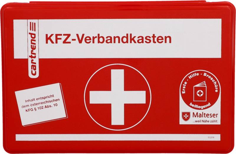 cartrend KFZ-Verbandkasten Österreich, Inhalt Entspricht Österreichischem KFG 102 ABS 10 von cartrend