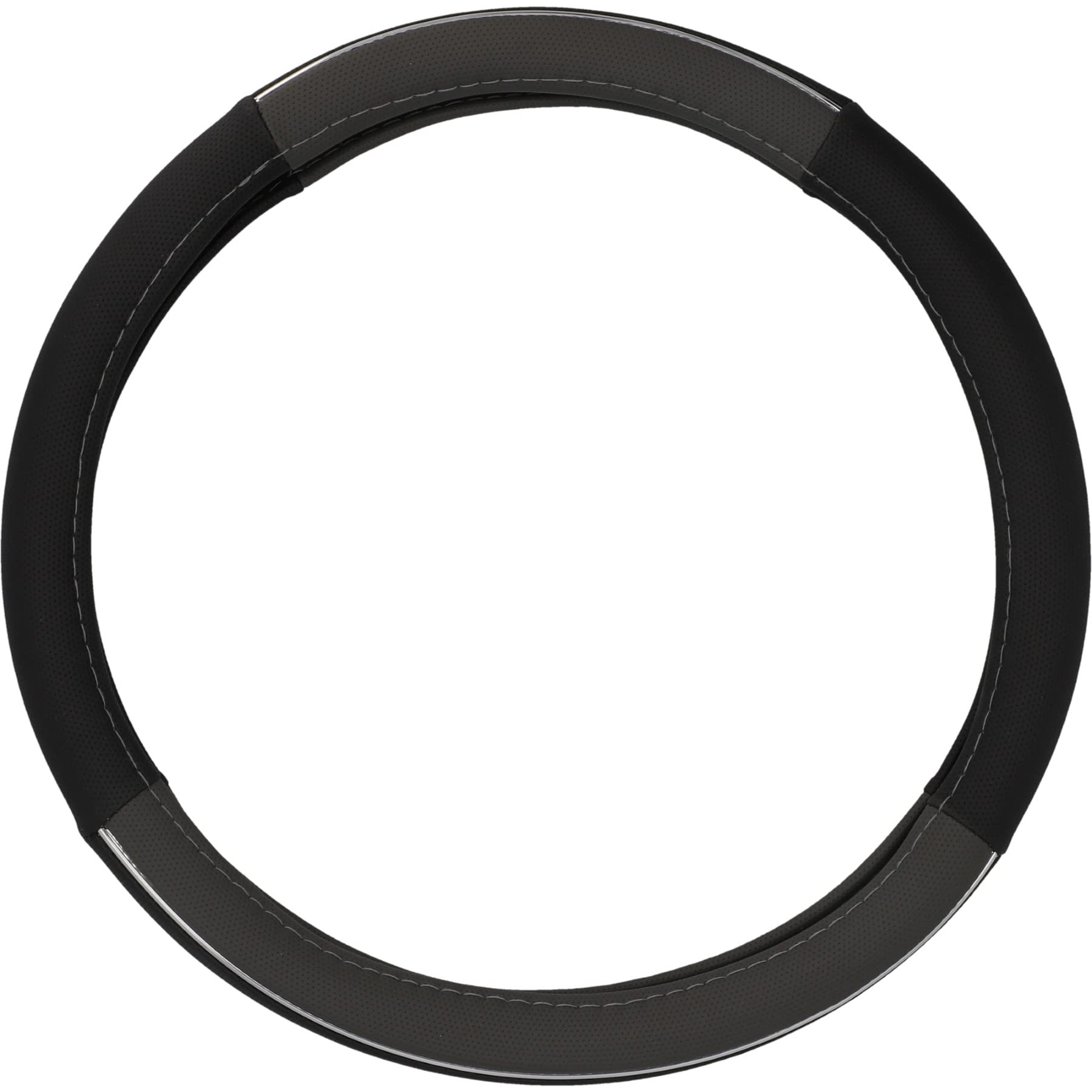 Cartrend 60294 Premium Lenkradhülle Schwarz-Grau mit Chromrand Cartrend 60294 Premium Lenkradhülle Schwarz-Grau mit Chromrand von cartrend
