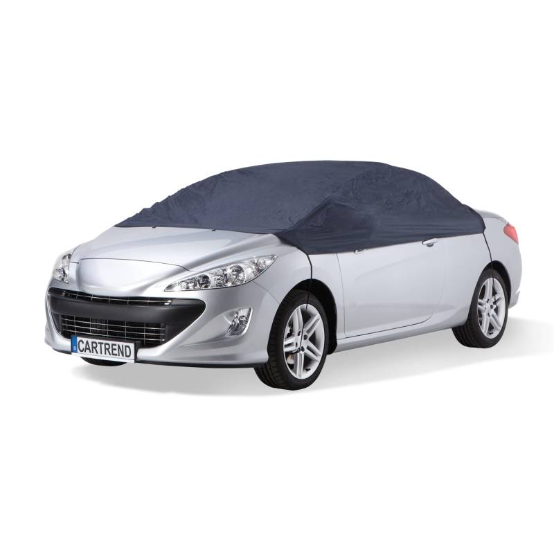 cartrend 70341 Halbgarage New Generation , wetterfeste Auto Abdeckplane, Autoabdeckung, Autoplane, blau, Größe XL, schützt vor Frost, Schnee und Sonne von cartrend