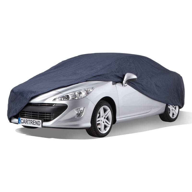 cartrend Vollgarage "New Generation", Auto Abdeckplane, wetterfeste, waschbare Abdeckung, Polyester blau, mit Aufbewahrungstasche, Größe M, M: 472 x 203 x 159 cm von cartrend