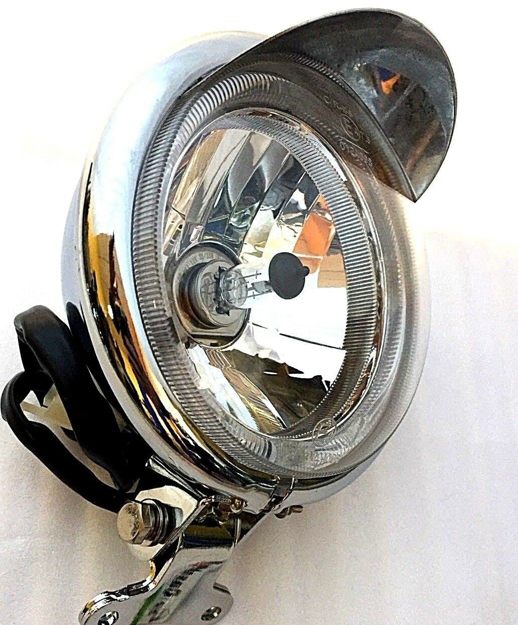Retro Roller Scheinwerfer LED & Schirm 12V H4 Beleuchtung Motorroller Alpha von Casabike