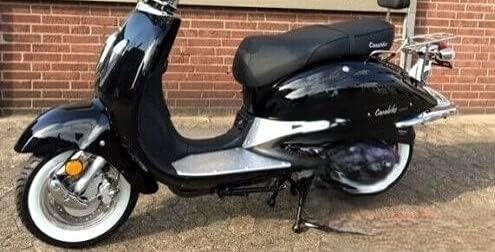 Seitenverkleidung SCHWARZ links ZNEN Nova Roller Motorroller Retro Scooter von Casabike