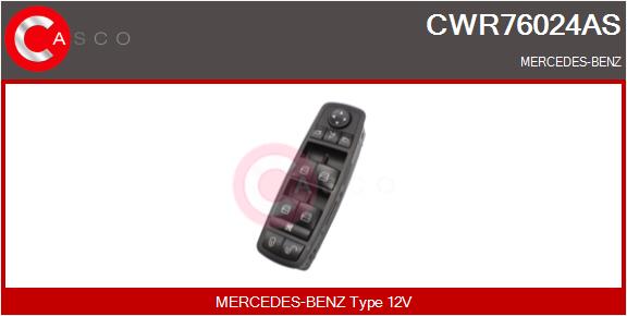 Schalter, Fensterheber fahrerseitig Casco CWR76024AS Schalter, Fensterheber fahrerseitig Casco CWR76024AS von Casco