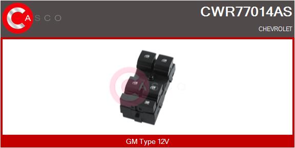 Schalter, Fensterheber fahrerseitig Casco CWR77014AS Schalter, Fensterheber fahrerseitig Casco CWR77014AS von Casco
