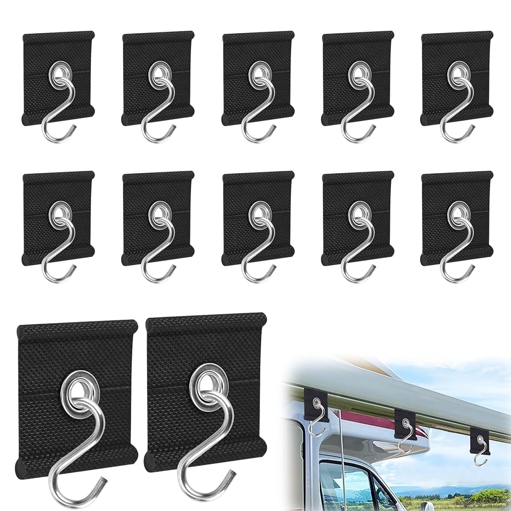 Casenly 12 Stück Kederleiste Haken für 5/6mm, 7/8mm, Wohnmobil Markisenhaken Kederleisten Haken RV Rohrstreifenhaken Camping Markisen Haken Kederschiene Zubehör für Kederschiene Wohnwagen Zelt Casenly 12 Stück Kederleiste Haken für 5/6mm, 7/8mm, Wohnmobil Markisenhaken Kederleisten Haken RV Rohrstreifenhaken Camping Markisen Haken Kederschiene Zubehör für Kederschiene Wohnwagen Zelt von Casenly