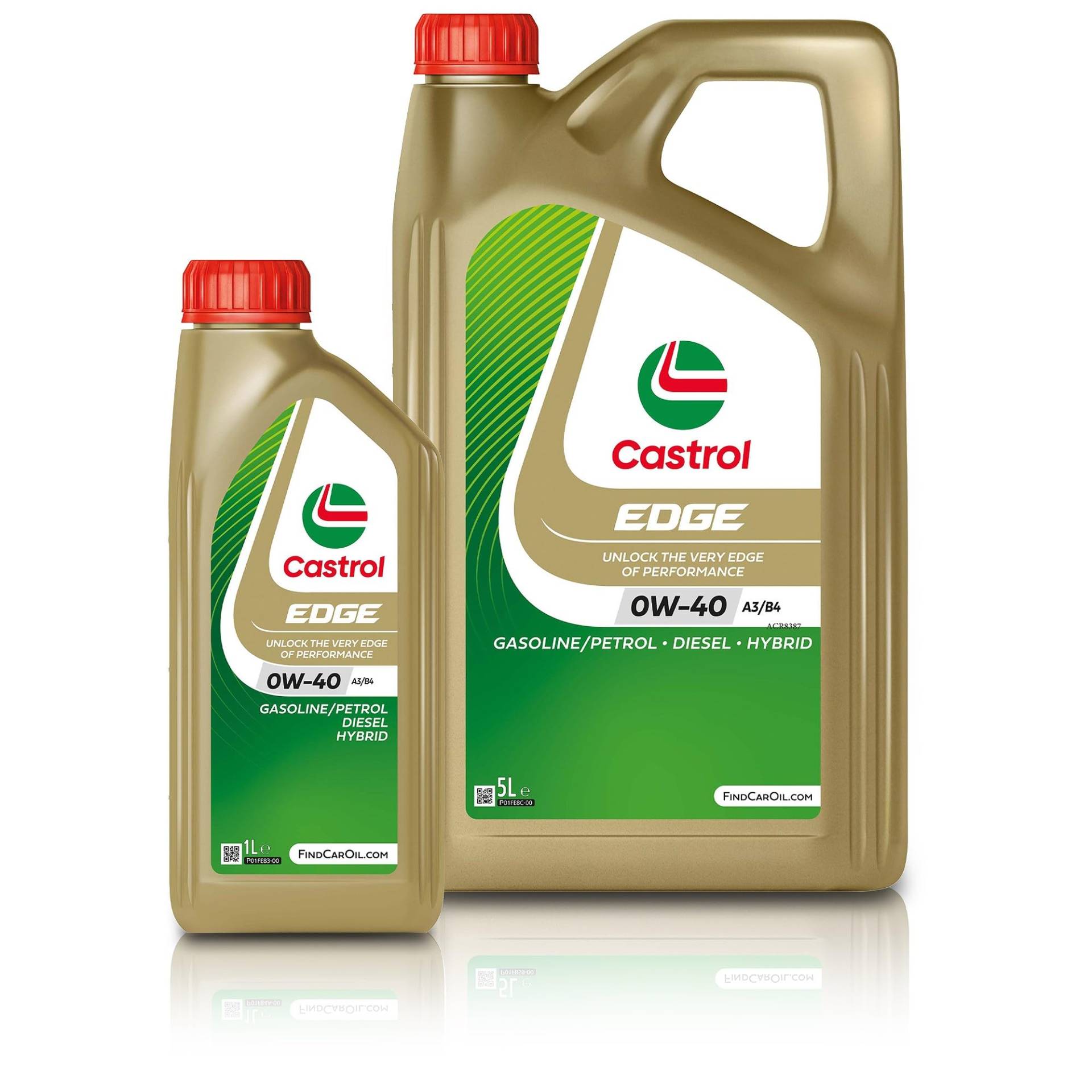 1 L + 5 L = 6 Liter Castrol Edge Fluid Titanium 0W-40 A3/B4 Motoröl 1 L + 5 L = 6 Liter Castrol Edge Fluid Titanium 0W-40 A3/B4 Motoröl von Castrol Bundle